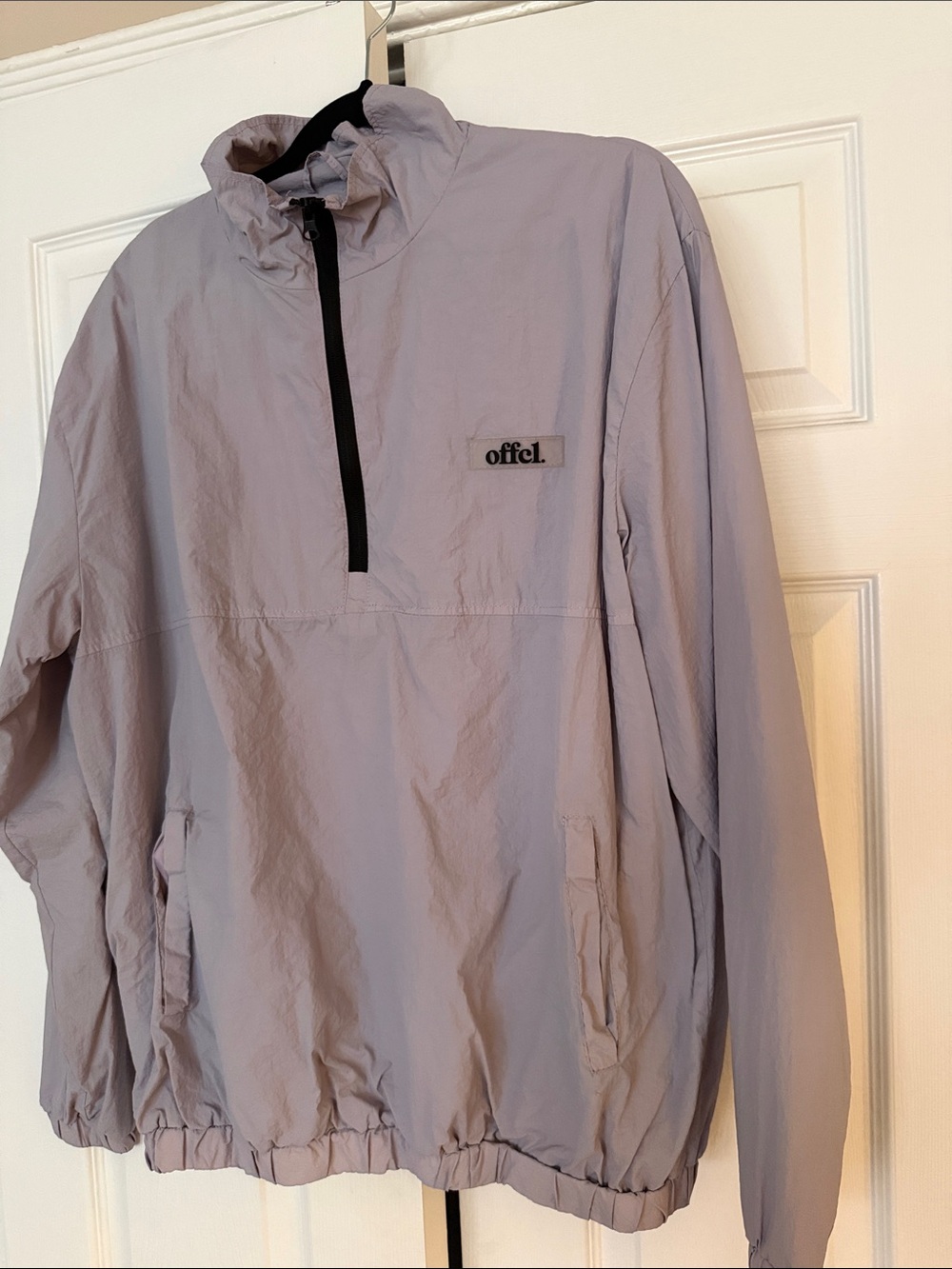 Unisex Light Lavender Windbreaker Pullover Jacket